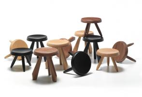 Tabouret Mribel / Tabouret Berger design by Charlotte Perriand produced and  photo  by Cassina