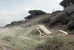 Chaise longue Tokyo design by Charlotte Perriand produced and  photo by Cassina